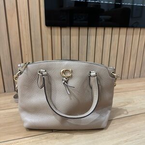 Coach Taupe Leather Shoulder Bag
